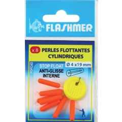 Perlen Schwimmend Flashmer Zylindrisch - Fluo rosa