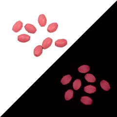 Weiche Perlen Vercelli Ovale Leuchtende-XL-Rosa Fluo