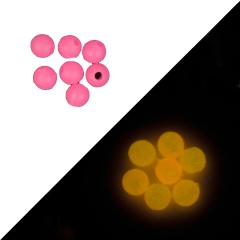 Weiche Perlen Vercelli Helle Runden-XL-Fluoreszierende Rose