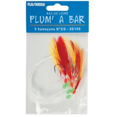 Pflaume A Barsch Federzug 5 Haken N°2/0