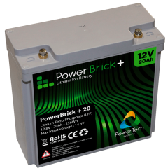 Batterie Lithium Etanche PowerTeck Powerbrick+ 12V