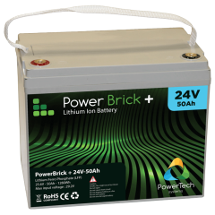 Lithium-Batterie wasserdicht PowerTeck Powerbrick+ 24V 50Ah