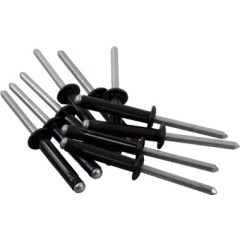 Blindnieten mit gewölbtem Kopf Aluminium schwarz 3/16"