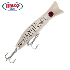 Oberflächenköder Halco Roosta Popper 135 H77 White Tiger