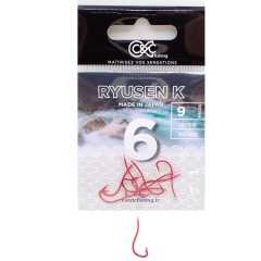 Einzelhaken C&C Fishing Ryusen Nickel K Rot