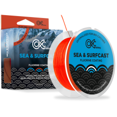 Nylon C&C Fishing Sea & Surfcast - Fluo red 300 m / 0,35 mm