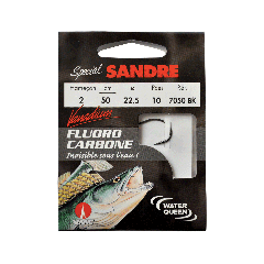 zander-Fluorocarbon 7050 BK 100 cm Angelhaken Nr. 4 auf Fluorocarbon-schnur 22/100