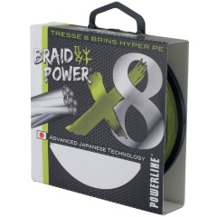 Geflochtene schnur Powerline Braid Power X8 Grün 300 m 11/100 - 18 lbs