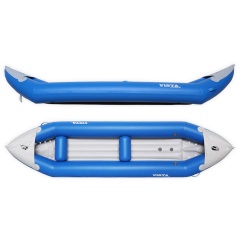 Canoe Kayak gonflable PVC 2 places Aqua Design Vista Bleu Hotdog eau vive