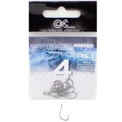 Einzelhaken C&C Fishing Wormer Ringed - n°8