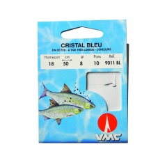 Blauer Kristall 9011 BL 35 cm Haken N° 16 auf Nylon 08/100