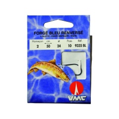 Geschmiedet blau geboben 9335 BL 50 cm Angelhaken Nr. 8 auf Nylon 14/100