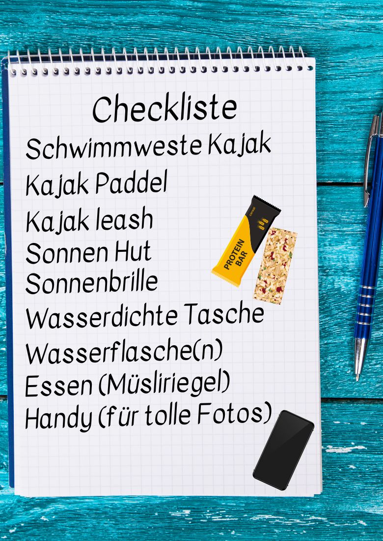 Checkliste Kajak Tour