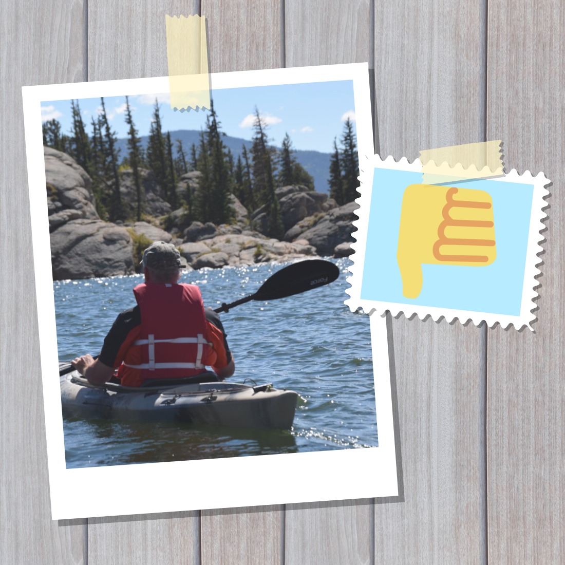 Kajakpaddel in der falschen Richtung