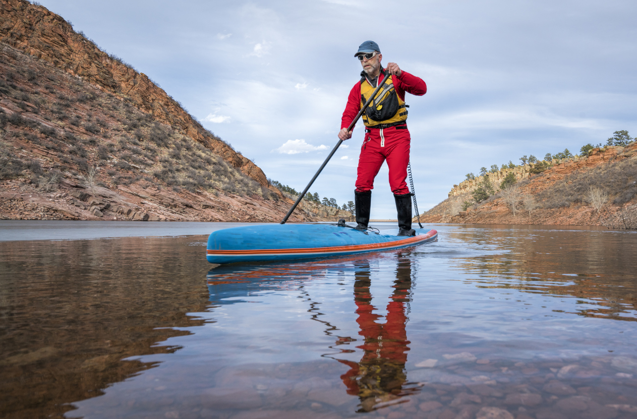 Kleidung zum Paddle Boarding Trockenanzug