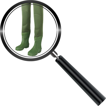 profilierte Außensohle Wathose