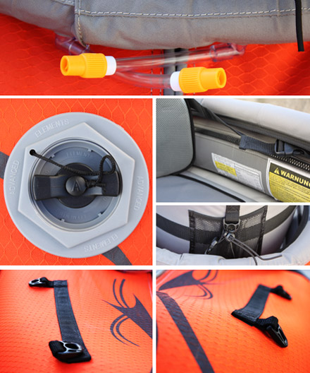 Ventil, Öse, aufblasbare Kajak-Sitzbank Advanced Elements