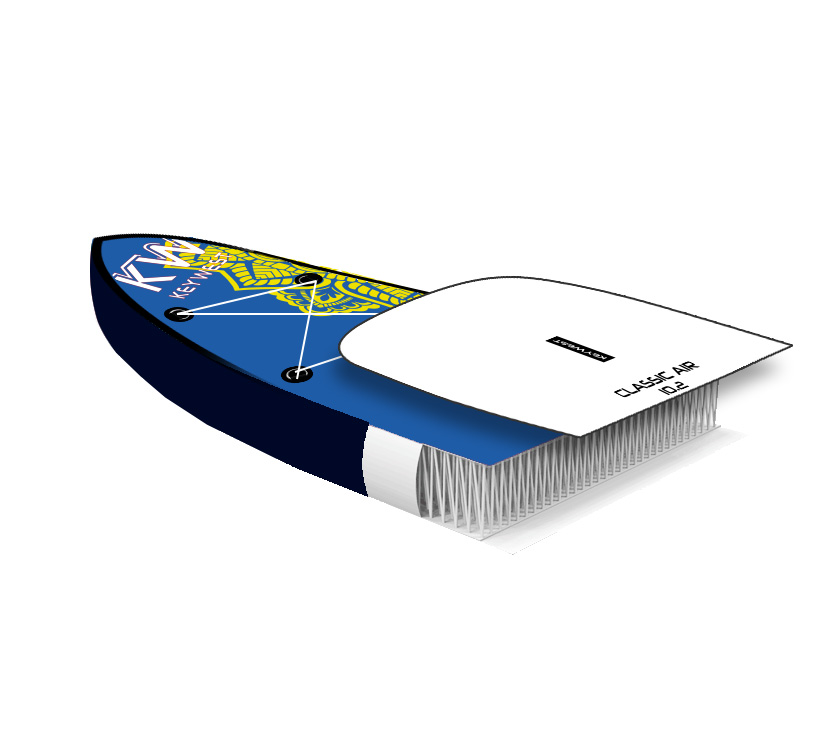 Aufbau des stand up paddle aufblasbar Key West