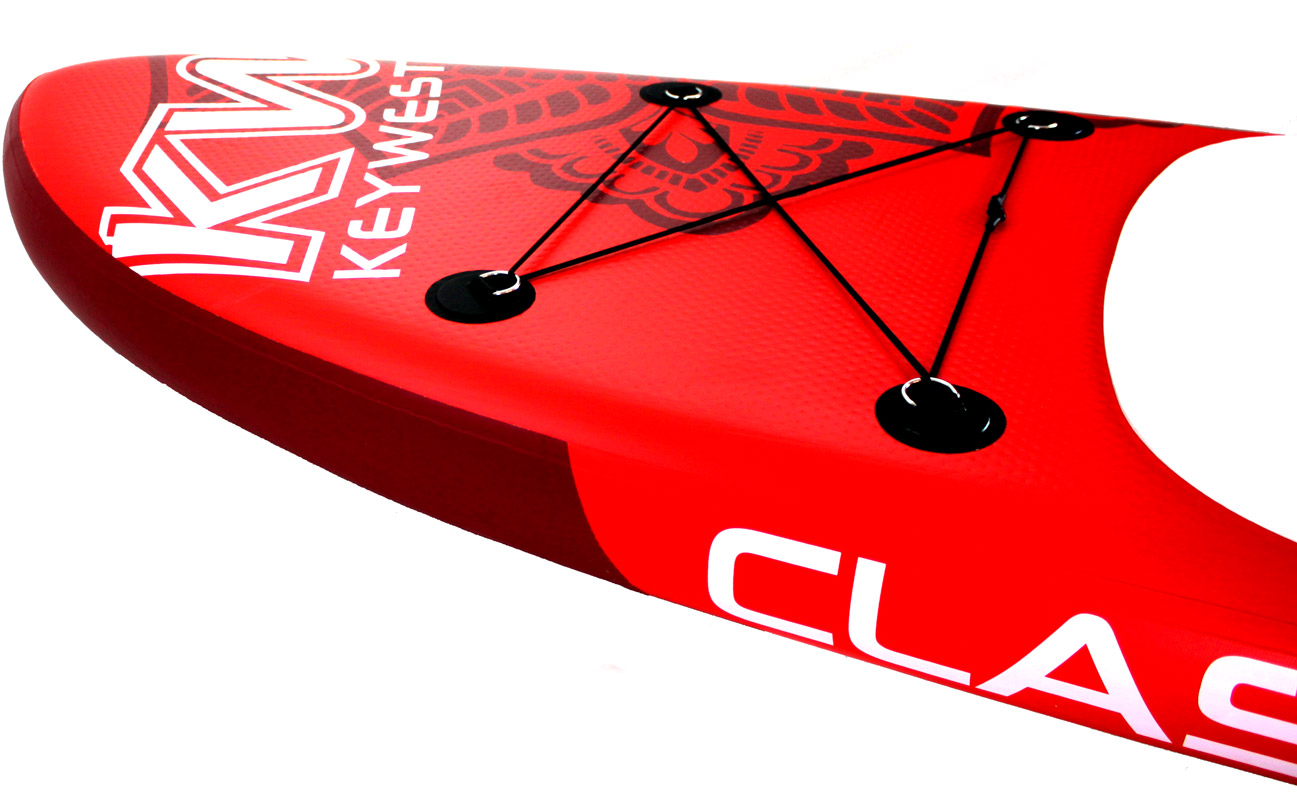 stand up paddle aufblasbar netz deck